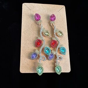 NWT Christmas Light Earrings